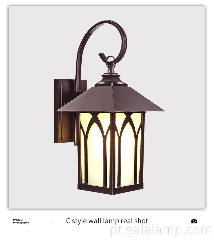 Luzes de parede externa à prova d'água elegantes para jardins modernos